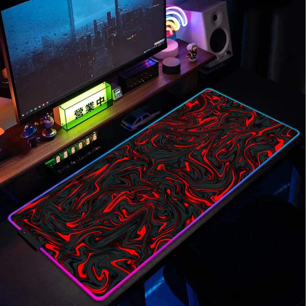 Pc Gaming Liquid - Mousepad RGB com Textura de Mármore