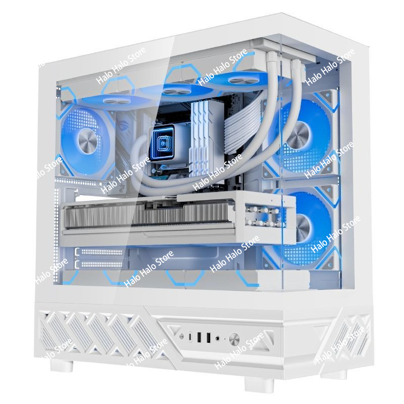 Pc Gaming Liquid - Caixa de PC ATX branca Seaview