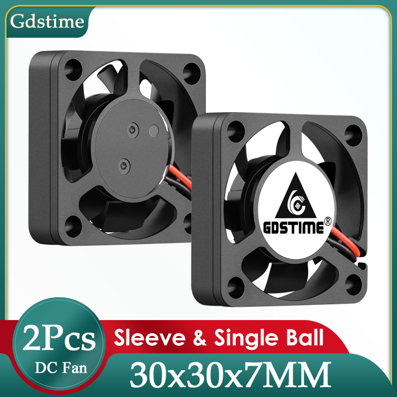 Pc Case Fan - 2 peças gdstime 30x7mm ventilador dc