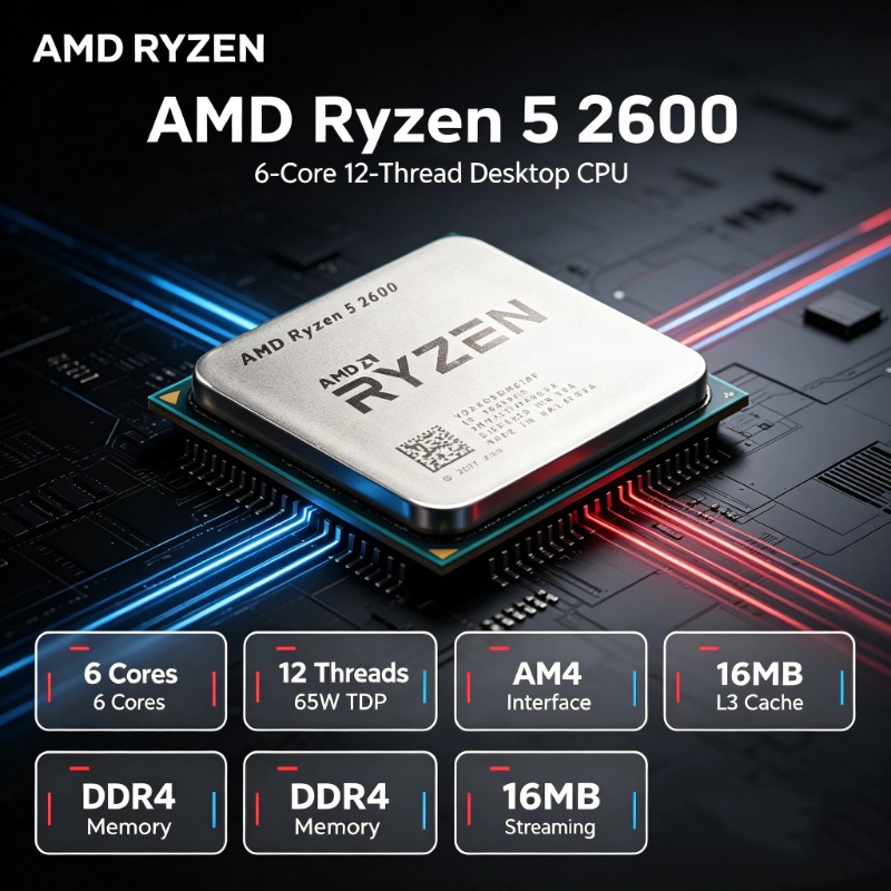 Pc Gaming Ryzen - Processador AMD Ryzen 5 2600 R5