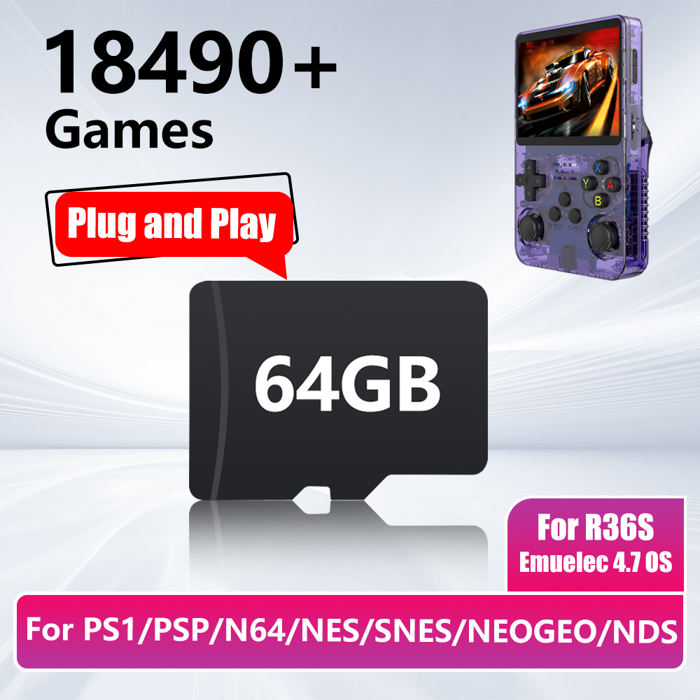 Pc Gaming Emulator - Cartão de Jogo de 64GB para
