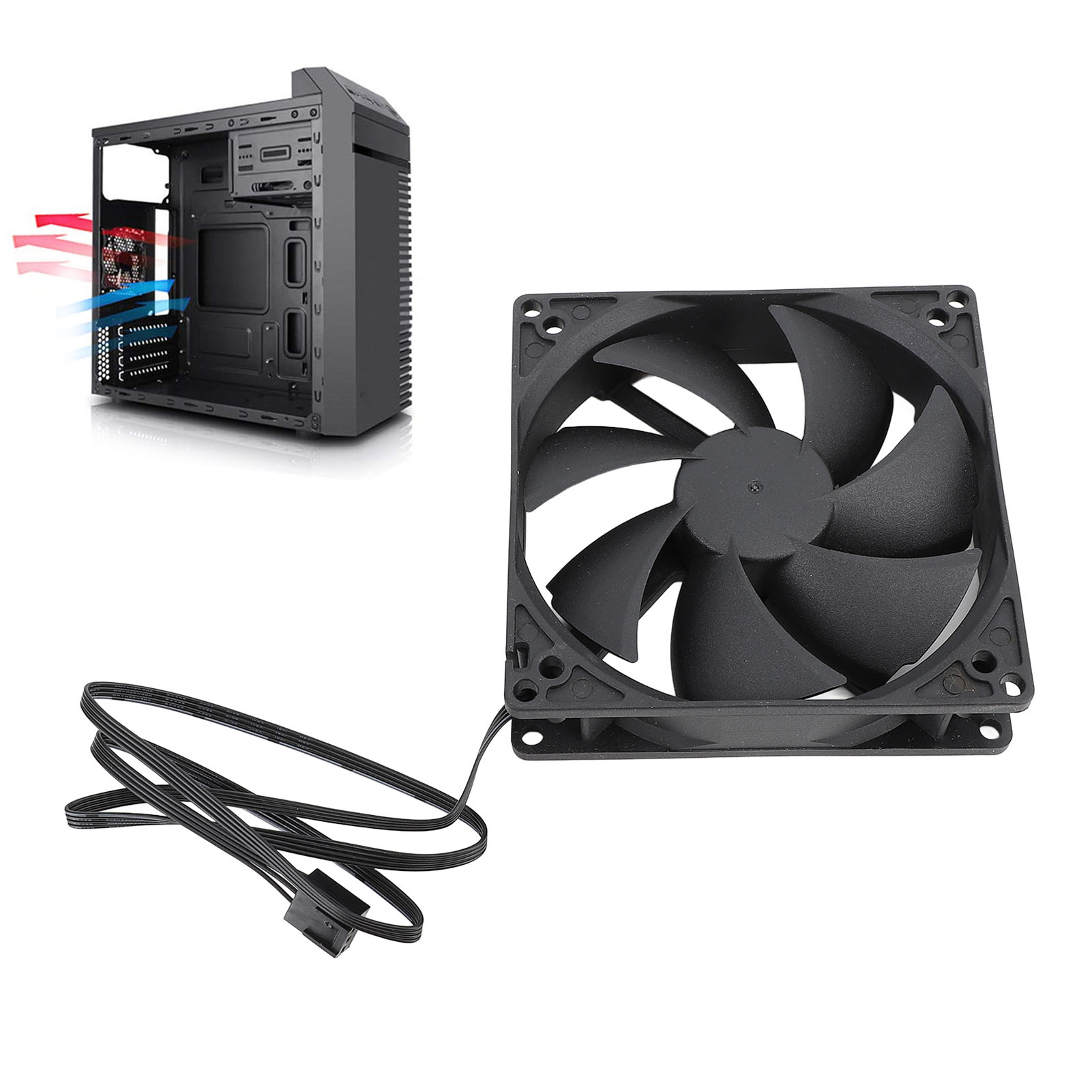 Pc Case Fan - 100mm pc pwm caso ventilador 100mm