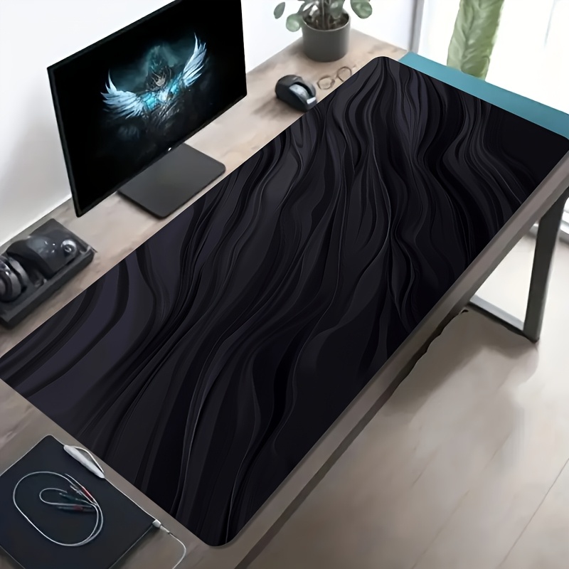 Pc Gaming Liquid - Mouse Pad Gamer Black Liquid Wave,
