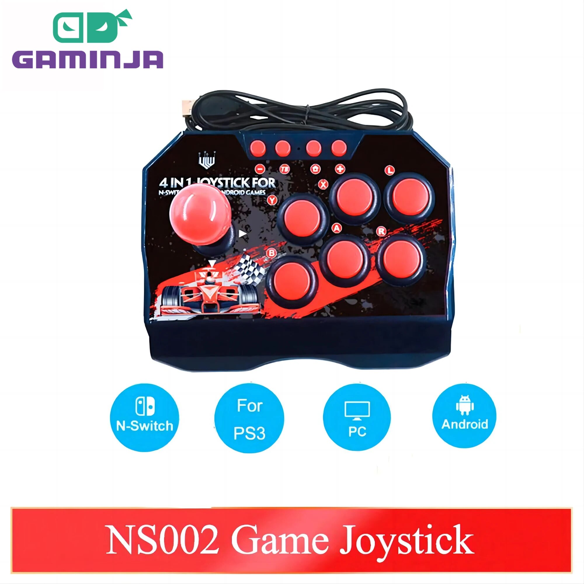Pc Gaming Emulator - GAMINJA NS002 4 Em 1 Retro