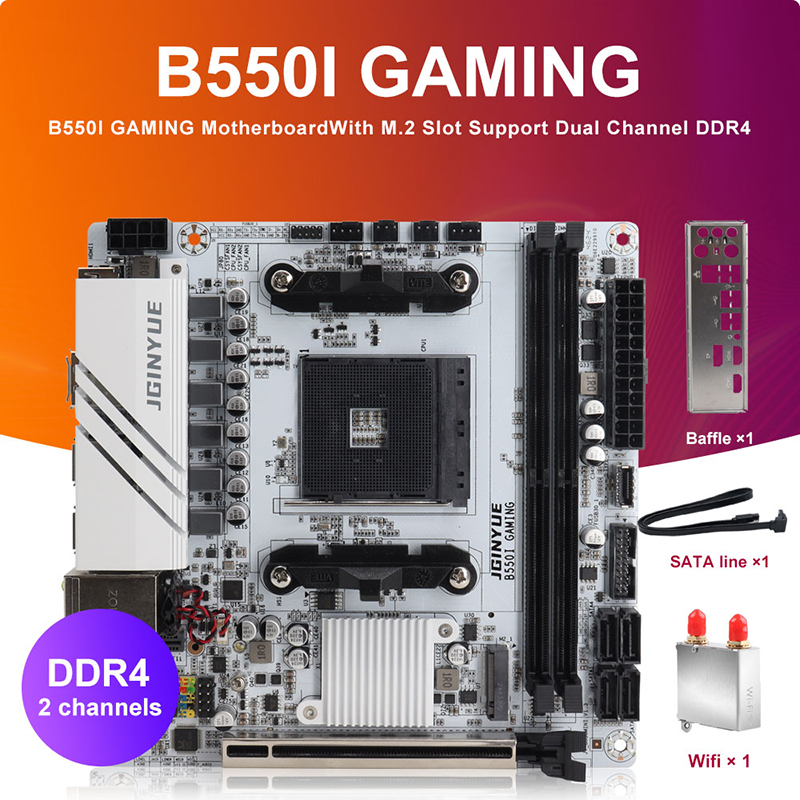 Pc Gaming Ryzen - JINGYUE B550I GAMING Placa-mãe AM4 PCIe