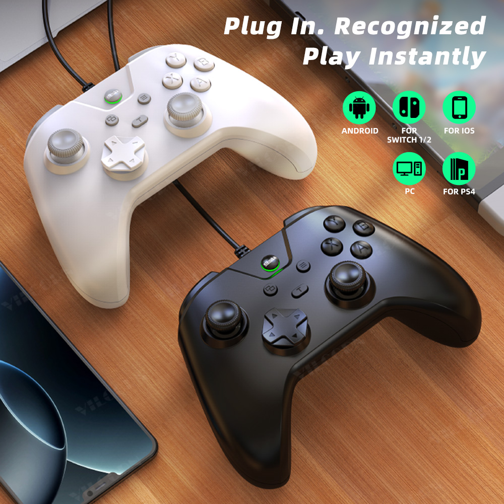 Controle de Jogo com Fio VILCO - Pc Gaming Emulator avaliação e preço