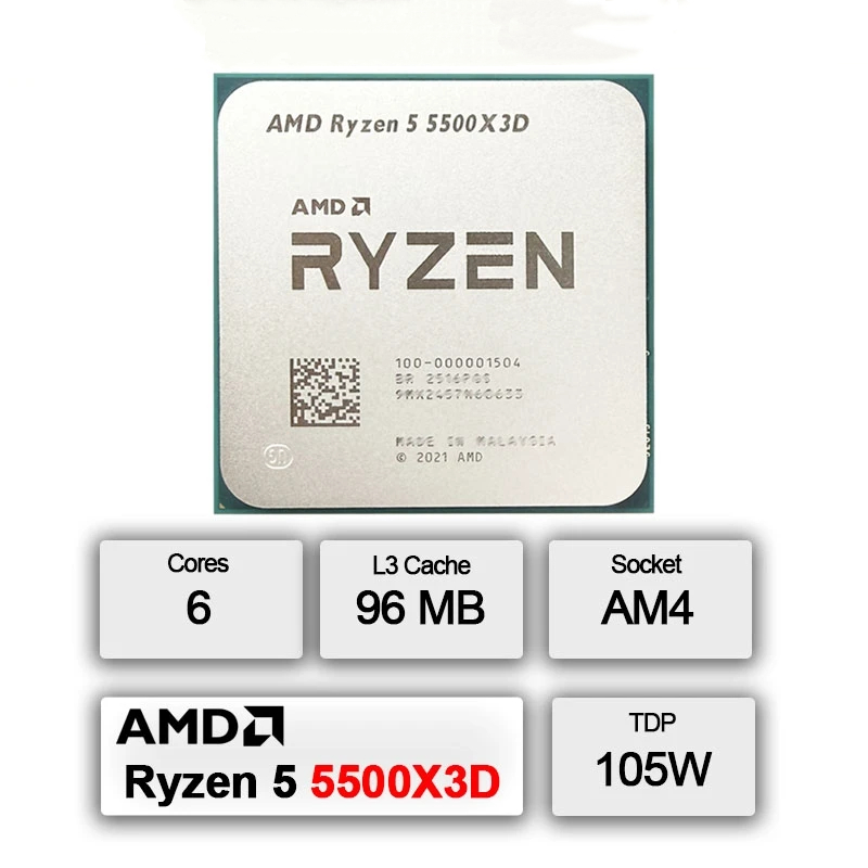 Processador AMD Ryzen 5 5500X3 - Pc Gaming Ryzen avaliação e preço
