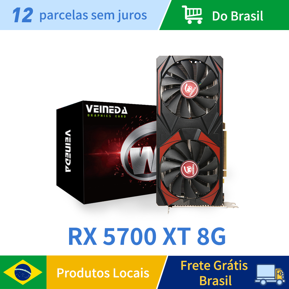 Veineda rx 5700xt 8gb placa gr - Pc Gaming Graphics Card avaliação e preço