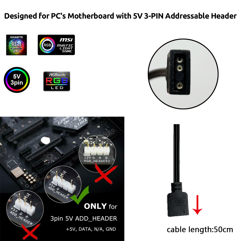 Conector ARGB 3 Pinos 5V para  - Pc Gaming Asus avaliação e preço